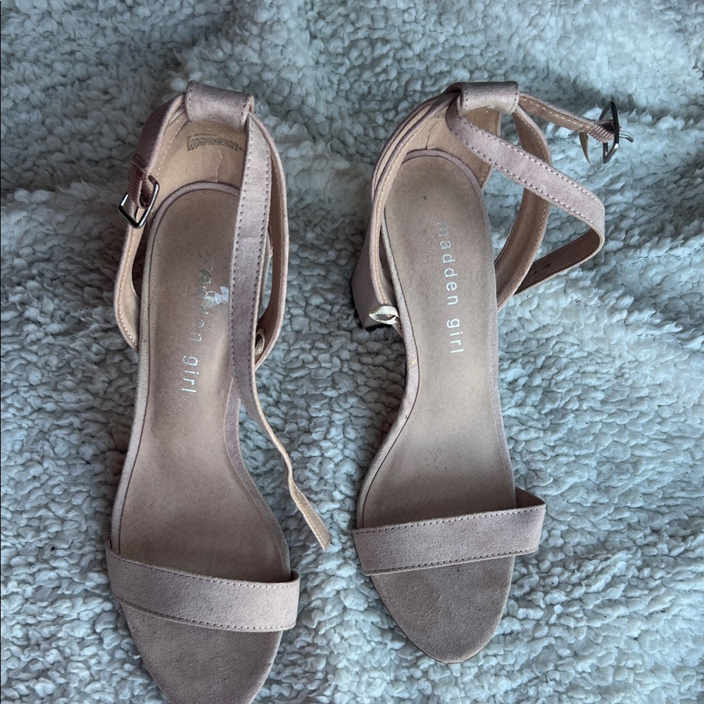 Madden Girl Nude Strappy Heels